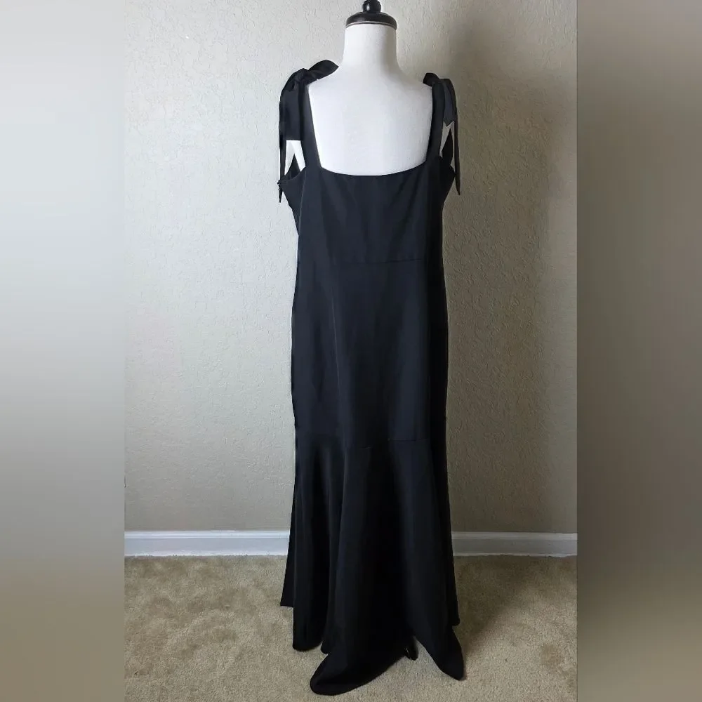 Show Me Your MuMu Barcelona Ruffle Gown Dress Black Size XXL